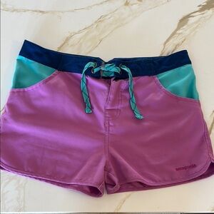 Patagonia Purple and Teal Swim Shorts